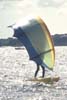 1989, Looking for a large-market toy: Bruno stands on two linked floats and holds a line free kite